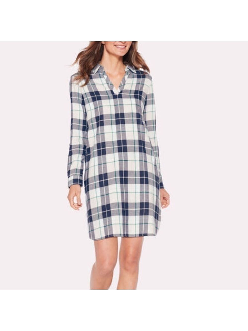 𝅺pendleton popover cotton plaid dress